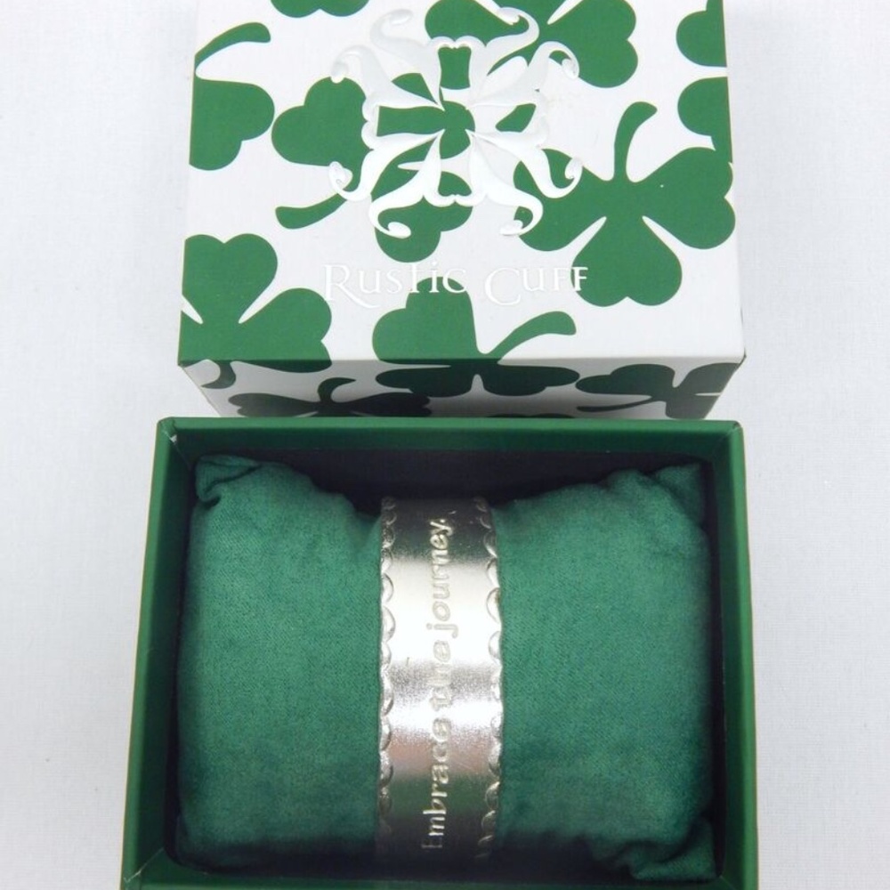 Rustic Cuff "Embrace The Journey" Cuff Bracelet  Orig. Box  Signed